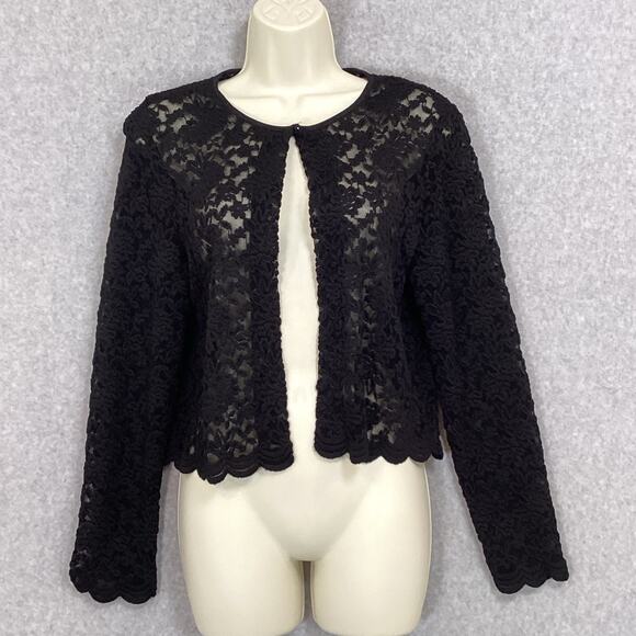 Studio Connection Lace Cardigan Size M Witchycore Gypsy Dark Romantic Evening - Picture 1 of 14